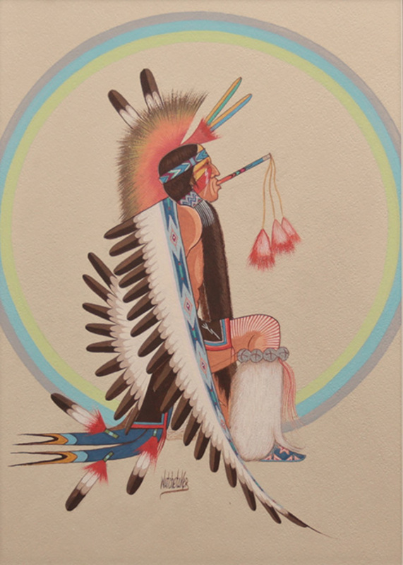 Eagle dancer with whistle