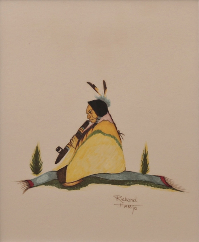 Seated flute player (Harjo)