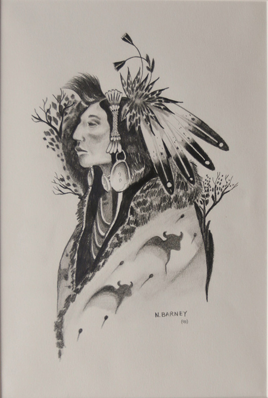 Profile of Shoshone warrior I