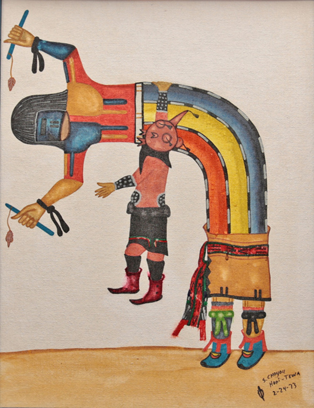 Hopi Kachina and Mudhead Clown