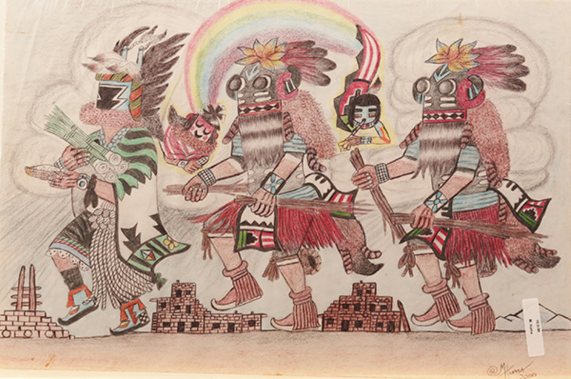 Three Hopi Kachina dancers