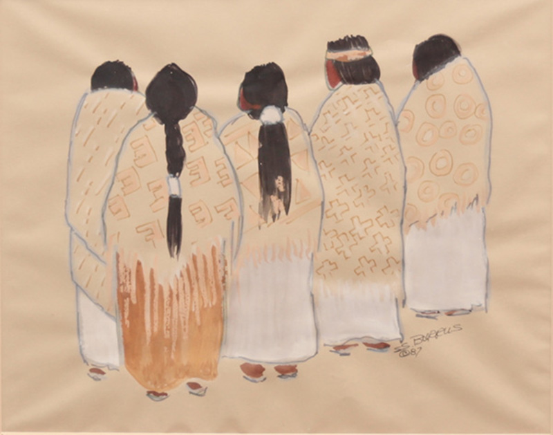 Five women standing