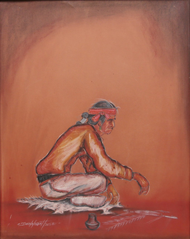 Seated Navajo man