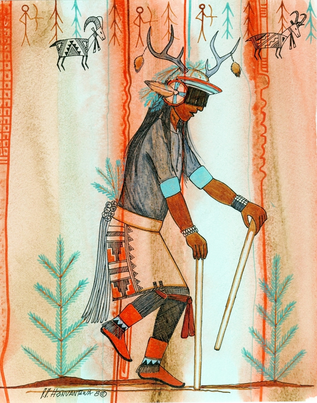 Deer dancer and spirits