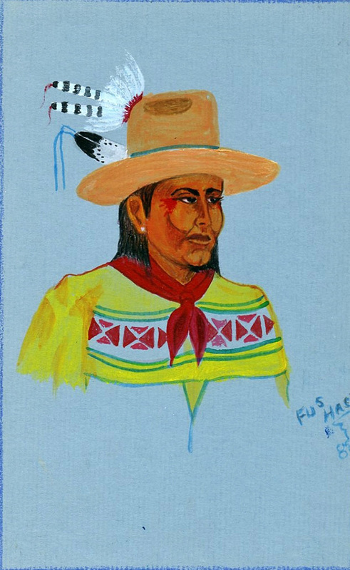 Portrait of Seminole man in hat